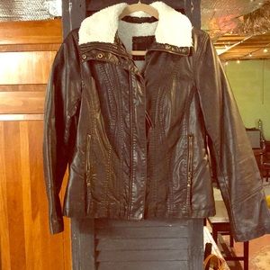Faux leather jacket